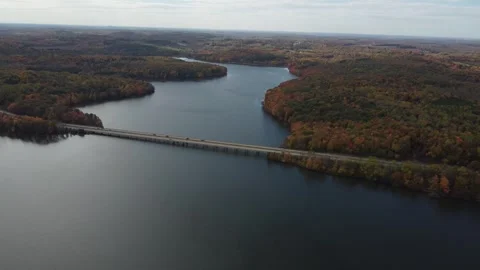Aerial View of Fall Colors Stock Footage 274751998