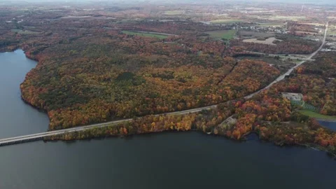 Aerial View of Fall Colors Stock Footage 274752001