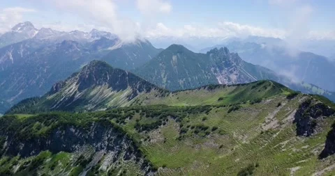 Aerial View of Famous Mountain Range in Kitzbuhel, Austria Video stock 143418423