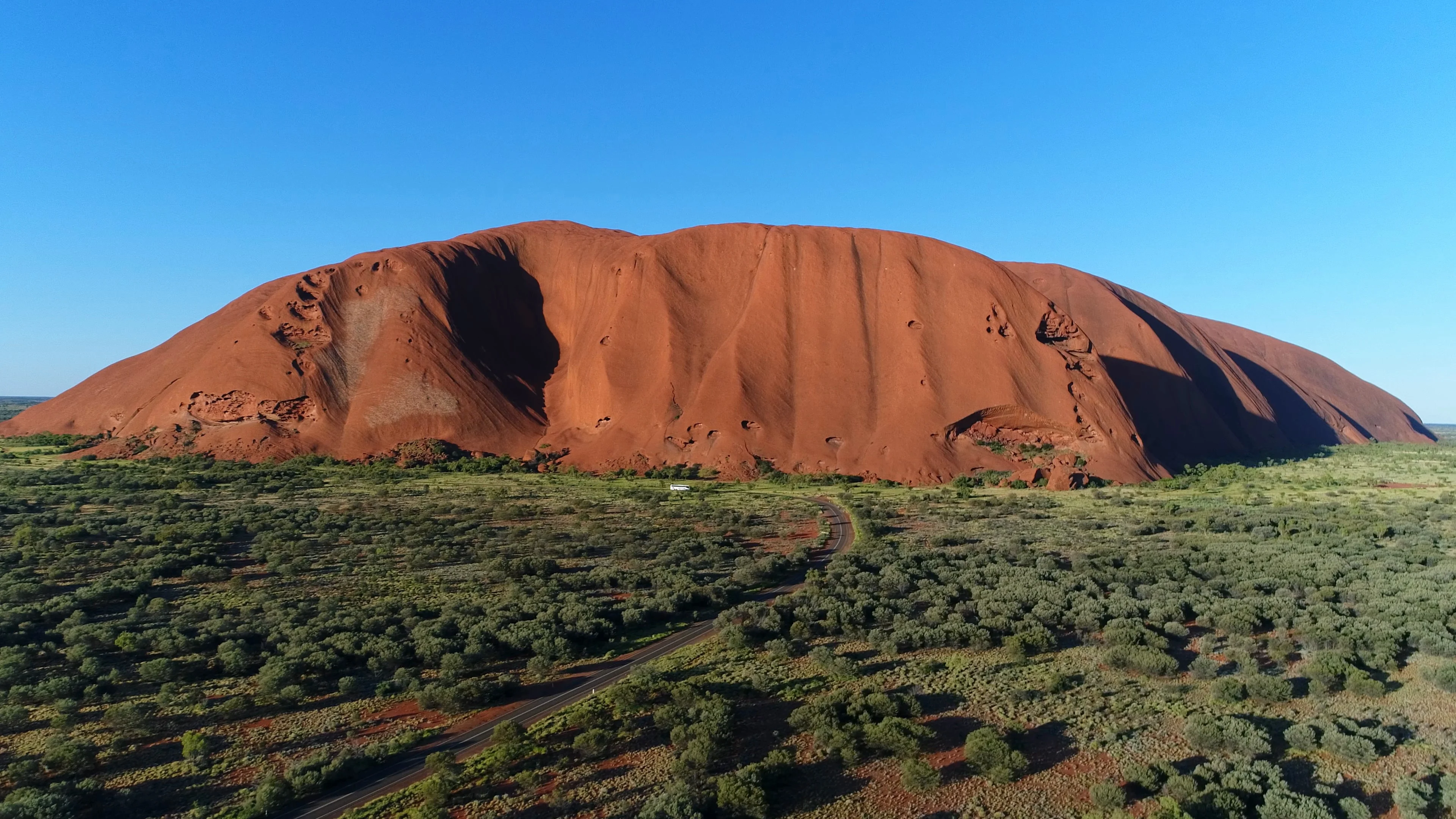 Aerial View Of Famous Rock Formation Ulu Stock Video Pond5