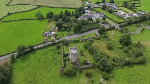 An aerial view of a farm and fields Video stock 328523005