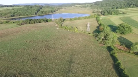 Aerial View of Farm Video stock 102179428