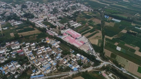 Aerial view - farm Video stock 104586180
