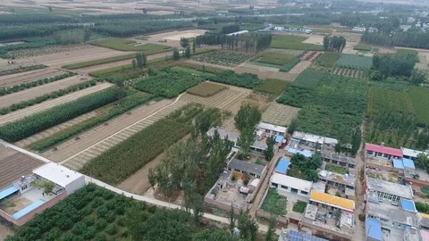Aerial view - farm Stock Footage 104586370