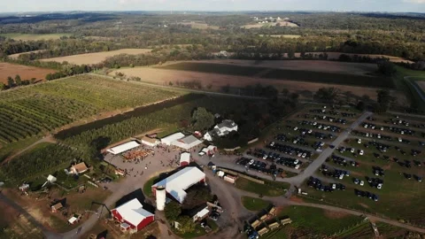 An aerial view of a farm Stock Footage 130993045