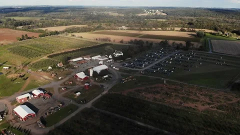 An aerial view of a farm Stock Footage 130993547