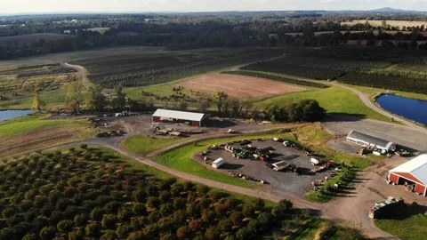 An aerial view of a farm Stock Footage 130993818