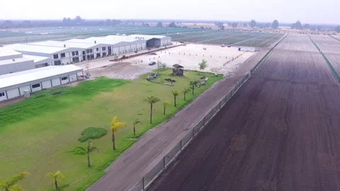 Aerial View of a Farm Stock Footage 138565560