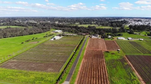 Aerial View of a Farm Stock Footage 140797106