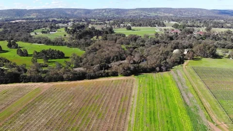 Aerial View of a Farm Stock Footage 140828775