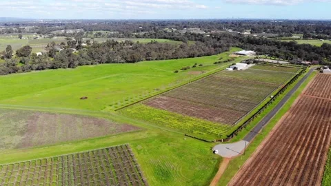 Aerial View of a Farm Stock Footage 140891716