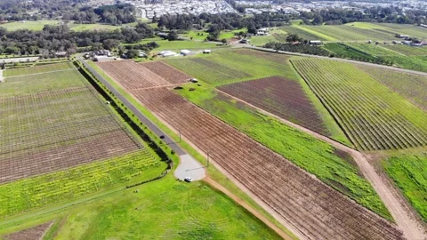 Aerial View of a Farm Stock Footage 140893370