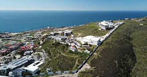 Aerial view of a fast developing cost area of Baja California 스톡 동영상 112447907