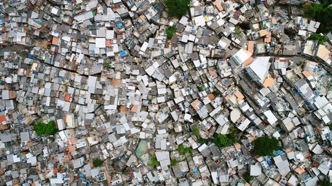 Aerial View Of Favela Da Rocinha In Rio De Janeiro Stock Footage 119080559