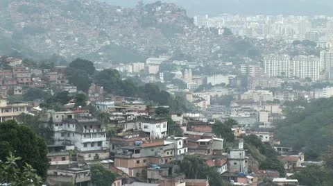 Aerial View of Favela In Rio De Janeiro, Brazil 動画素材 19706474
