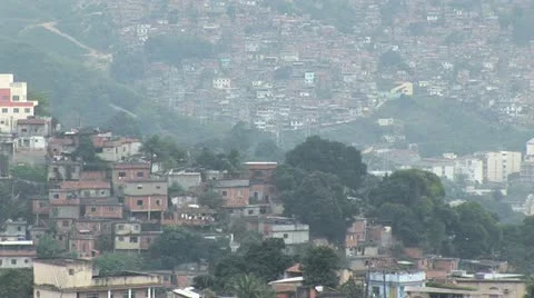 Aerial View of Favela In Rio De Janeiro, Brazil 2 Video stock 19706517