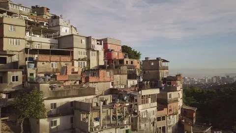 Aerial view of favela in Rio de Janeiro, Brazil Stock Footage 84057221
