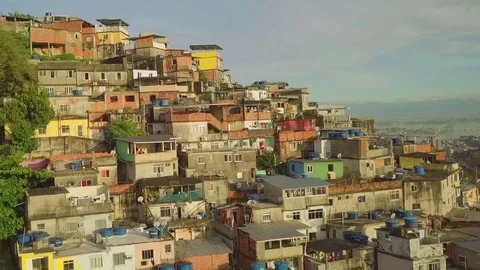 Aerial view of favela in Rio de Janeiro, Brazil Stock Footage 84059551