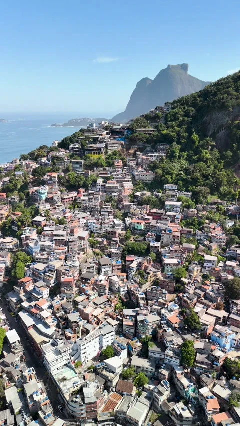 Aerial view of favela in Rio de Janeiro, Brazil. Stock Footage 339687031