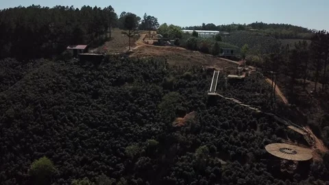 Aerial view a favorite spot for cloud beach photographing in Dalat, Vietnam Stock Footage 130997356