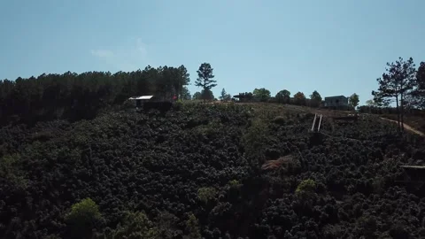 Aerial view a favorite spot for cloud beach photographing in Dalat, Vietnam Stock Footage 130997415