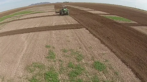 Aerial view of field Stock Footage 82589897