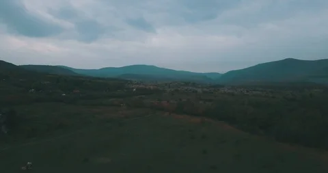 Aerial view of a field Stock Footage 98372800