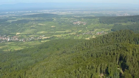 Aerial view of fields around the villages Obereggenen and Niedereggenen Stock Footage 116647206