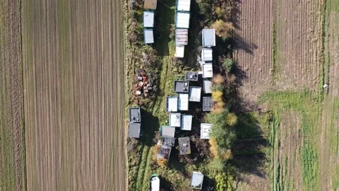 Aerial View of fields Stock Footage 220385152