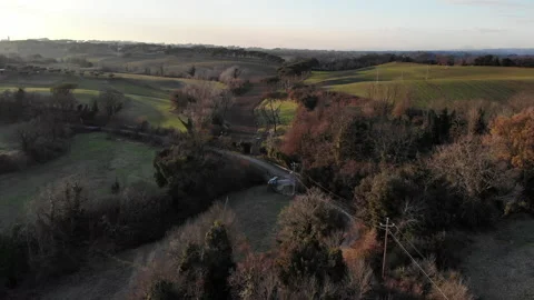 Aerial view of fields in Rome. Stock Footage 130197162