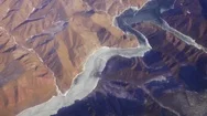 Aerial View Of  Fields In Winter, China. Stock Footage