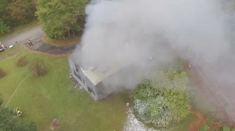 Aerial view of fire scene Video stock 68958535