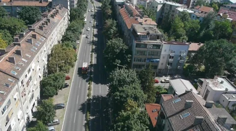 Aerial view on firefighters in action. Stock Footage 47328659