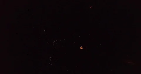 Aerial View of Fireworks Stock Footage 73705880