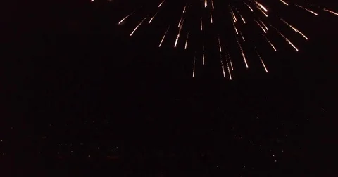 Aerial View of Fireworks Stock Footage 73705942