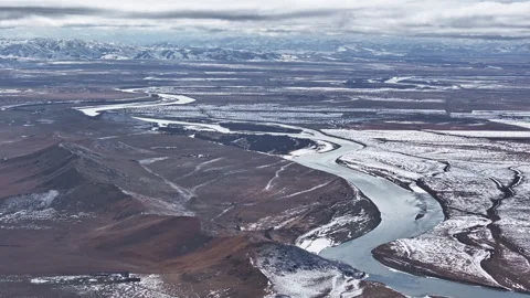 Aerial view of the First Bend of the Yellow River in Zoige 库存影片 332588437