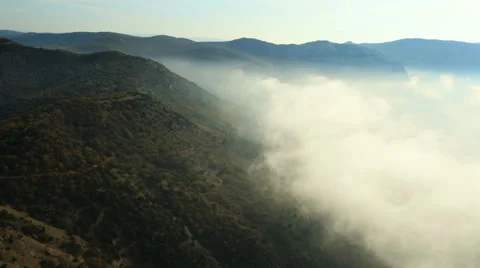 Aerial View: Flight over the Coast. Balaklava bay, Crimea Stock Footage 37043936