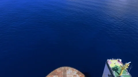 Aerial View of Floating Dry Dock at Sea, Freeport, Grand Bahama, Bahamas Video stock 113378689