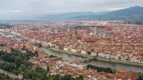 Aerial view of Florence Stock Footage 142514411