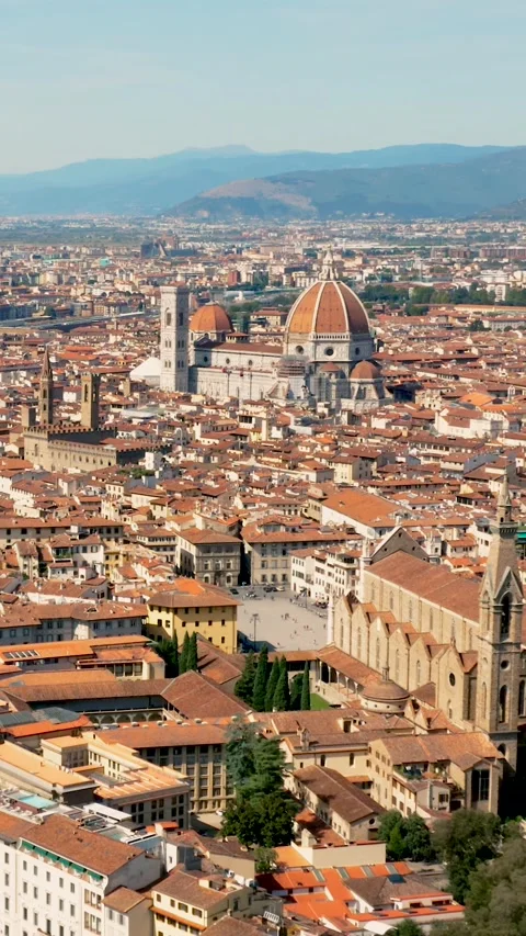 Aerial view of Florence Stock Footage 221486031