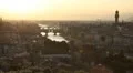 Aerial View of Florence, Italy, Florence Cathedral, Palazzo Vecchio, Ponte HD Footage