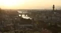 Aerial View of Florence, Italy, Florence Cathedral, Palazzo Vecchio, Ponte HD Footage
