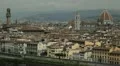 Aerial View of Florence, Italy, Florence Cathedral, Saint Mary time lapse HD Footage