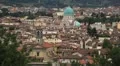 Aerial View of Florence, Italy, Great Synagogue of Florence, Tempio Maggiore HD Footage