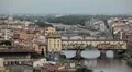 Aerial View of Florence, Italy, The Ponte Vecchio (Old Bridge), Arno River HD Footage