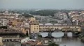 Aerial View of Florence, Italy, The Ponte Vecchio (Old Bridge), Arno River HD Footage
