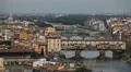 Aerial View of Florence, Italy, The Ponte Vecchio (Old Bridge), Arno River HD Footage