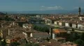 Aerial View of Florence, Italy, The Ponte Vecchio (Old Bridge), Arno River HD Footage