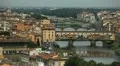 Aerial View of Florence, Italy, The Ponte Vecchio (Old Bridge), time lapse HD Footage