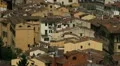 Aerial View of Florence, Italy, The Ponte Vecchio (Old Bridge), Arno River HD Footage